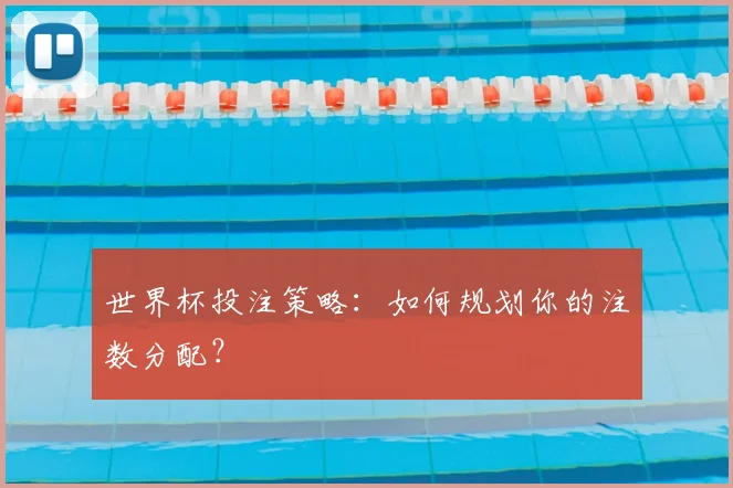 世界杯投注策略:如何规划你的注数分配?